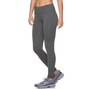 Dark grey workout leggings.